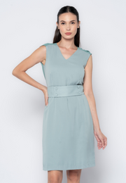 Semi-Sleeveless A-Line Dress