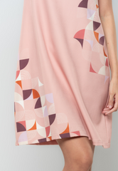 Shelly Abstract Graphic Shift Dress