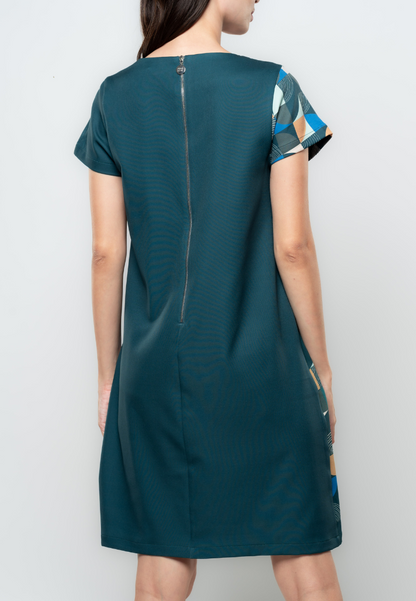 Shelly Abstract Graphic Shift Dress