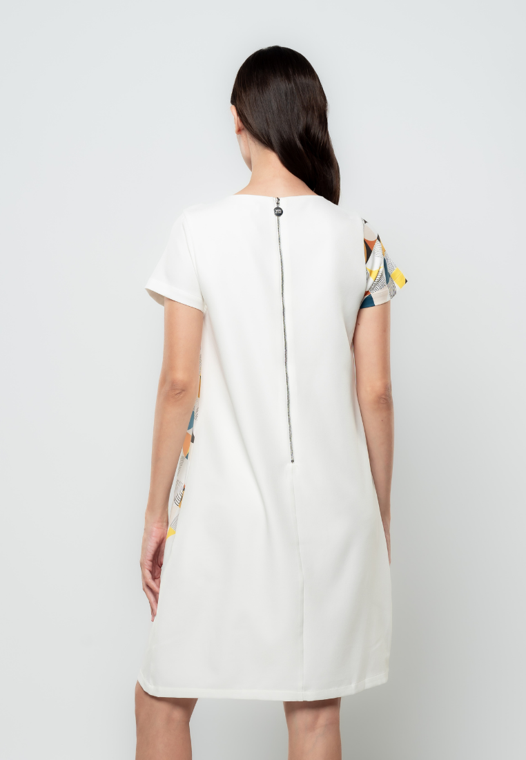 Shelly Abstract Graphic Shift Dress