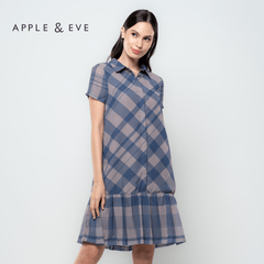 Alyssa Checkered Print Drop Waist Dress
