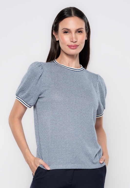 Emmeline Ribbed Patterned T-shirt