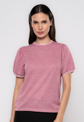 Emmeline Ribbed Patterned T-shirt