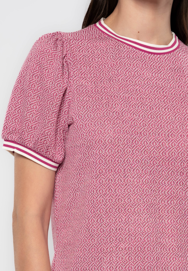 Emmeline Ribbed Patterned T-shirt