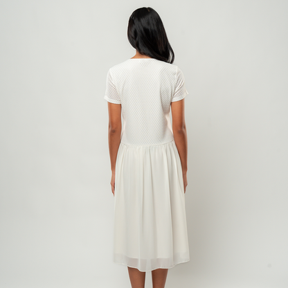Apple & Eve Marielle Textured Dropwaist Midi Dress