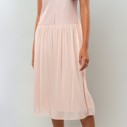 Apple & Eve Marielle Textured Dropwaist Midi Dress