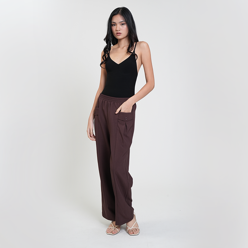 Apple & Eve Jeiah Gartered Wide-Leg Trousers
