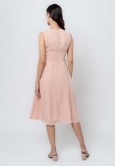 Apple & Eve Sleeveless Midi Dress with Skirt Pleats