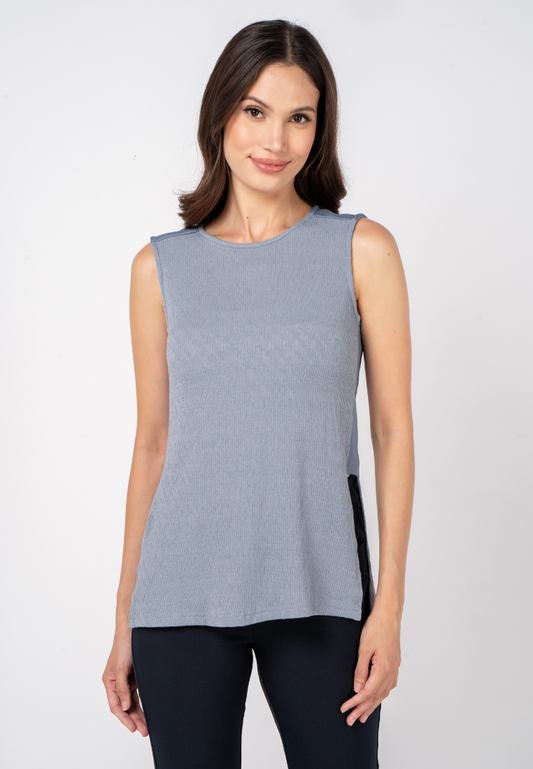 Textured Jersey Sleeveless Top