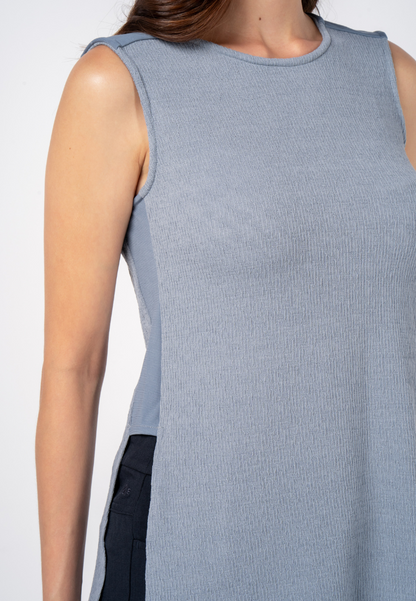 Textured Jersey Sleeveless Top