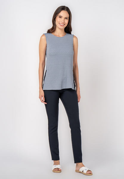 Textured Jersey Sleeveless Top