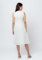 Apple & Eve Sleeveless Midi Dress with Skirt Pleats